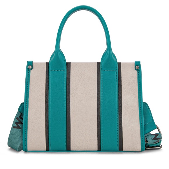 Wrangler Color Block Tote/Crossbody Turquoise - Picture 3 of 5